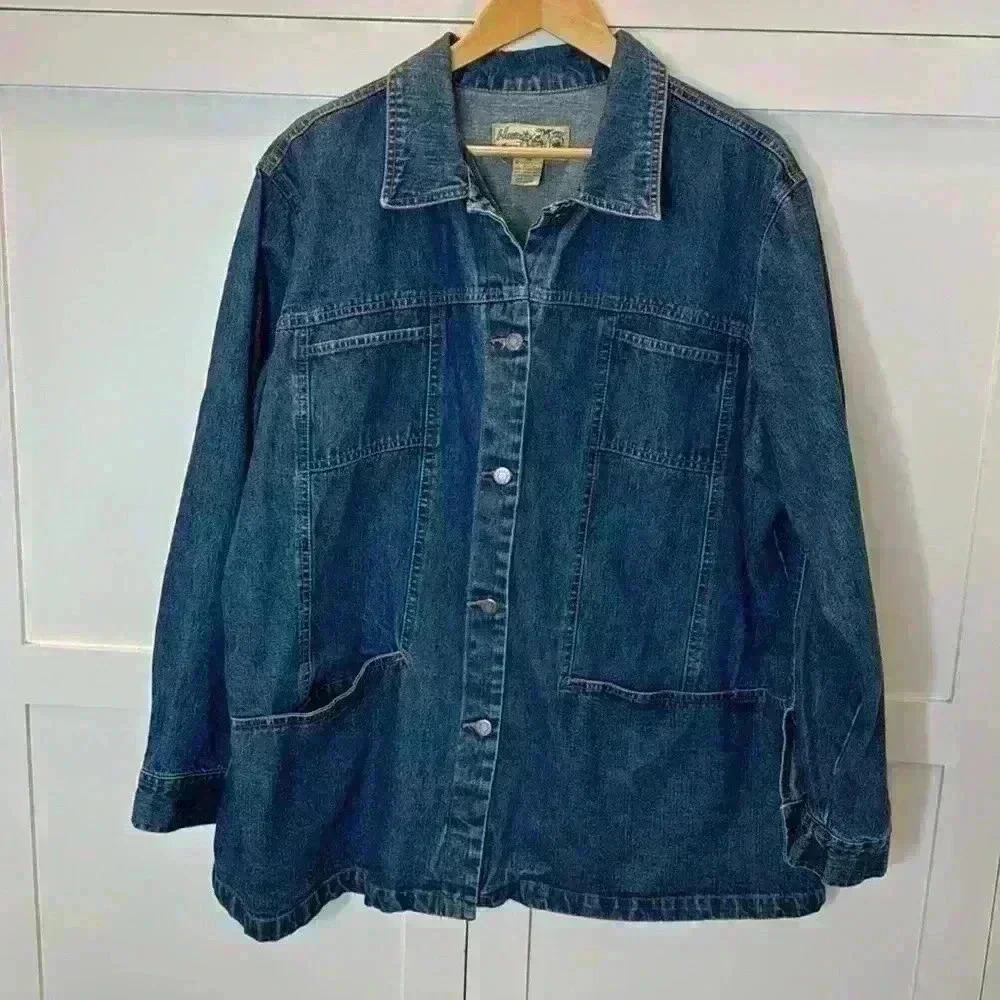 Havana Jacks cafe Dark Blue Jean Jacket Sz: 2X